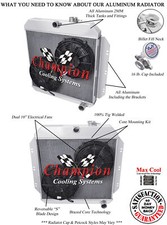 Al Champion 4 Row Radiator W 2 10 Fans For 1960 - 1962 Chevrolet Truck Mc6062 Al Champion 4 Row Radiator W 2 10 Fans For 1960 - 1962 Chevrolet Truck Mc6062