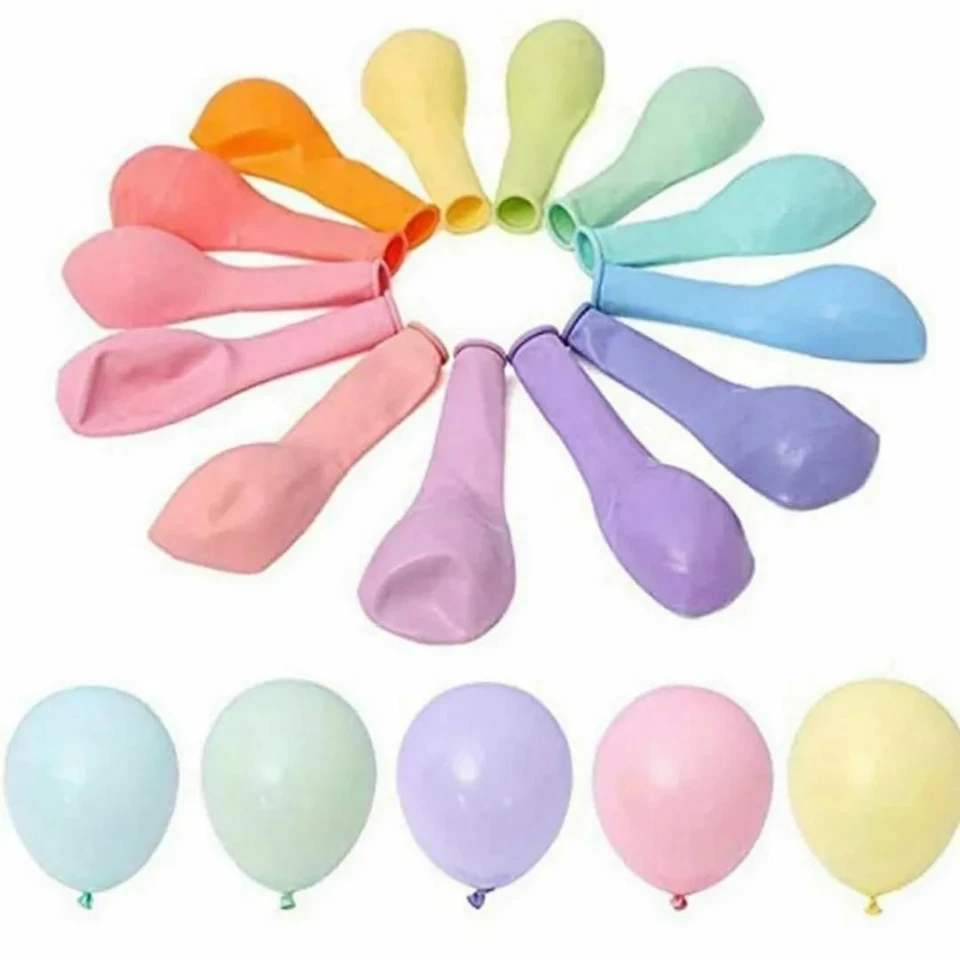 10 X Macaron Pastel Balloons Candy BALON Birthday Baby shower Party Decor BALONS - Изображение 2 из 4