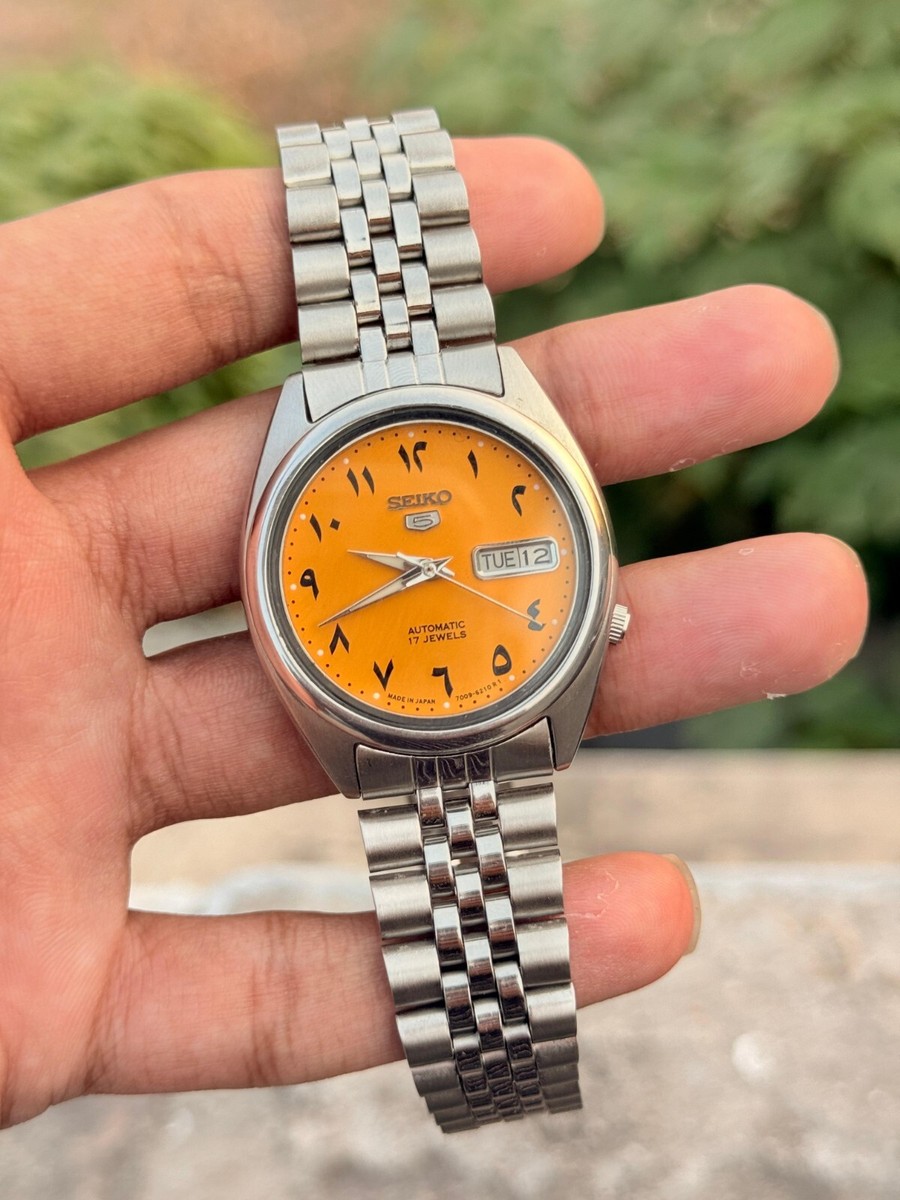 Vintage Seiko 5 Automatic 7009 Arbaic Dial Men's Wrist Watch | eBay
