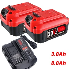 8Ah For Craftsman V20 20 V MAX Lithium Battery / Charger CMCB204 CMCB202 CMCB201