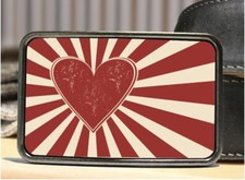 Sunburst Heart Belt Buckle