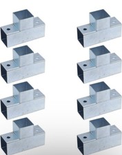 8 PCS 3 Way T Shape Square Tube Connector for 1 Inch(25.4Mm) OD, Carbon Steel...