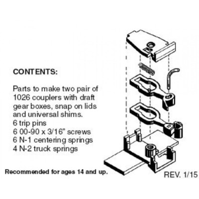 Micro Trains N Scale Body Mount Adaptor For Flat Cars & Gondolas 2 pr 00102013