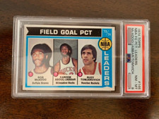 Kareem ABDUL-JABBAR aka Lew ALCiNDOR 1974 TOPPS 1973-74 FIELD GOAL LEADERS PSA 8