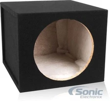 Belva 1.5 Cu Ft Single 12" Sealed Car Subwoofer Enclosure 3/4" MDF Box w/Polyfil