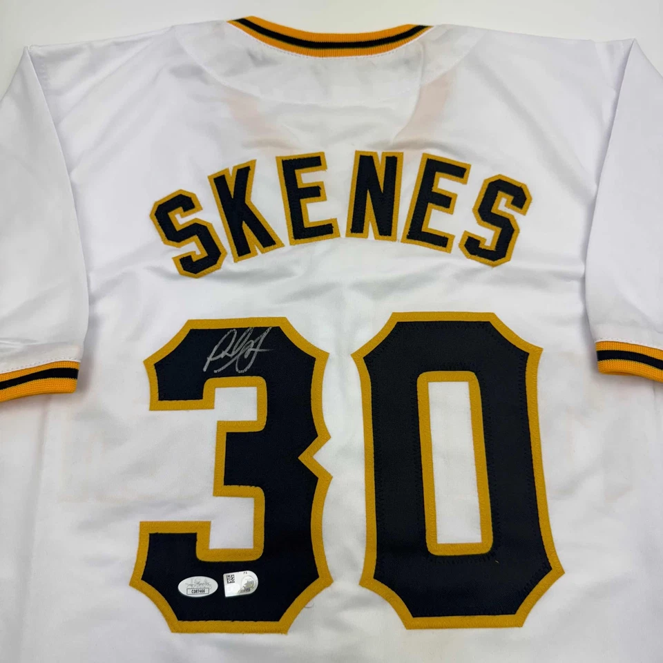 Autographed/Signed Paul Skenes Pittsburgh White Baseball Jersey JSA COA - Image 2 of 4