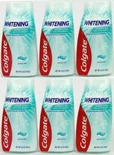 6X Colgate Whitening Fluoride Toothpaste Crystal Mint 4.6 oz each SEALED, 9/2027