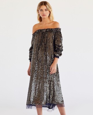 free people emilia sequin dress NWT FREE PEOPLE Sz S EMILIA SEQUIN MIDI PARTY DRESS