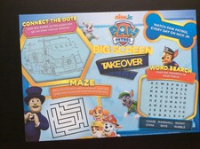 PAW PATROL NICK JR.activity  publicity mini poster; 8 x 12 inches