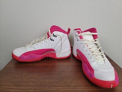 Nike Air Jordan AJ12 Vivid Pink Metallic Silver Shoes 510815 Nike Air Jordan AJ12 Vivid Pink Metallic Silver Shoes 510815