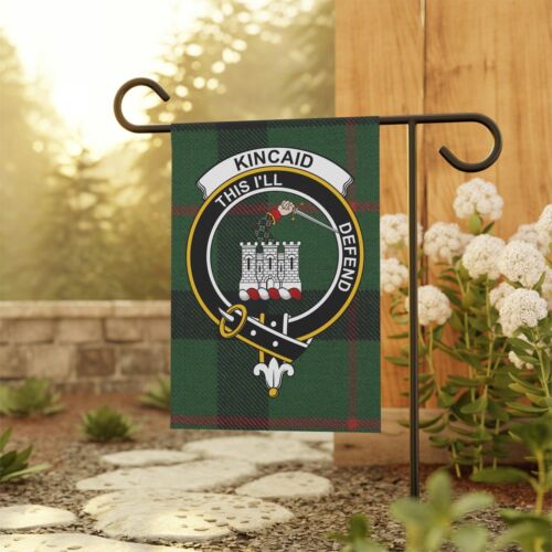 Kincaid Clan Scottish Tartan Garden Banner, Kincaid Family Crest Scotland Flag - Afbeelding 1 van 6