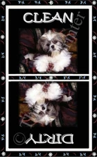 DISHWASHER MAGNET - DOG - SHU TZU PUPPY - (Clean-Dirty) - SHIP FREE!