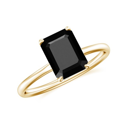 Black Onyx Princess Shaped Solitaire Ring 8x6mm Prong Sterling Silver Jewelry. - Bild 7 von 23