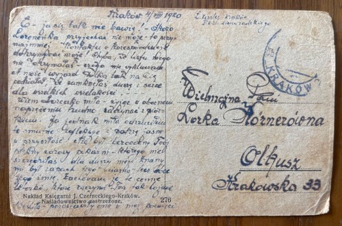 Cartas postales judías polacas 1920 y 1933 judías Sosnowiec Wilno Cracovia yiddish - Imagen 7 de 11