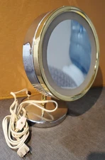 Jerdon products makeup light up vanity mirror J995CG 8.5" diameter magnified.