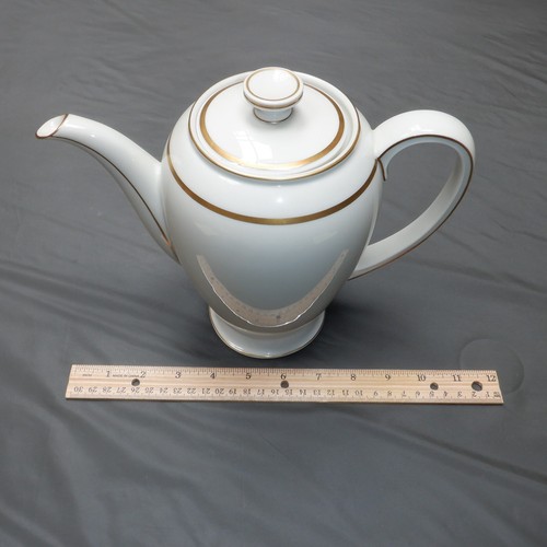 Rosenthal China Selb Germany Winifred Continental Coffee Pot & Lid Gold & Cream - Afbeelding 7 van 9