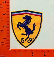 Ferrari Car Racing Embroidered Iron-On Patch - Logo Badge for Jackets, Hats