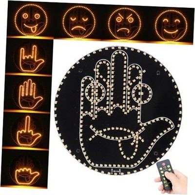 Finger Car Light with Remote 4 Emojis and 4 Gestures Cool Car LED Sign Road 