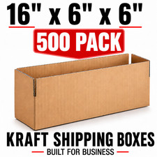16 x 6 x 6 Corrugated Shipping Boxes 32 ECT RSC 500 PCS