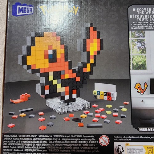 Figura De Charmander Pixel Art De Construcción | 349 Piezas, Estilo Retro, Base Para Exponer Figura De Charmander Pixel Art De Construcción | 349 Piezas, Estilo Retro, Base Para Exponer