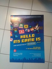 space invader hello my game is exhibition poster