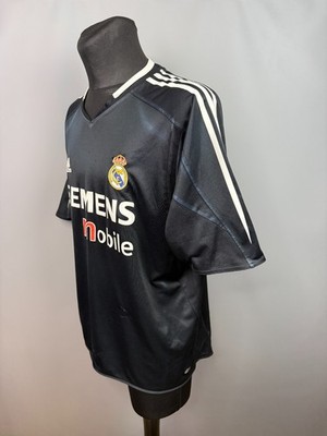 adidasアディダス2004年レアル・マドリード ユニフォーム黒XL/O中古品 REAL MADRID 2004 2005 RONALDO AWAY SHIRT FOOTBALL SOCCER JERSEY