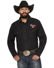 Coors Men's Boot Barn Logo Embroidered Long Sleeve Snap Denim Shirt - 47-281-520