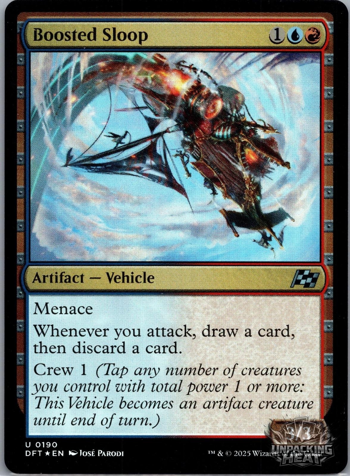Boosted Sloop 190 Uncommon Aetherdrift Magic: The Gathering Foil Lightly Played
