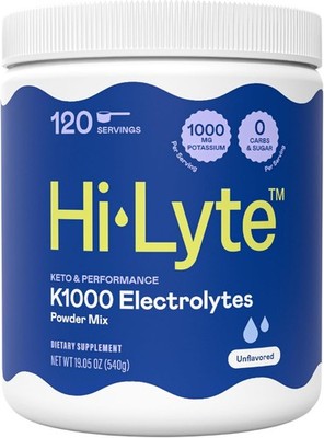 Hi-Lyte Keto K1000 Unflavored Electrolyte Powder | Hydration Supplement Drink Mi