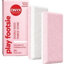 Onyx Professional Double Sided Pumice Stone, 2 Pack 1 Count Pack of 2 , Pink
