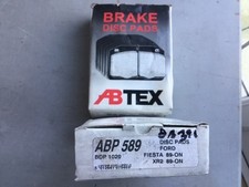 AB-TEX ABP589 SET PASTIGLIE FRENO, FRENO A DISCO PER FORD XR2 1989 NUOVO CON SCATOLA