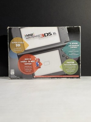 New Nintendo 3DS XL Black Handheld Console In Box - Top IPS Screen