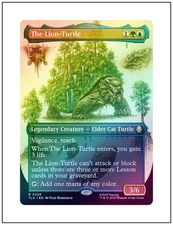 1x The Lion-Turtle, Borderless Art Foil, Avatar, Magic MTG NM