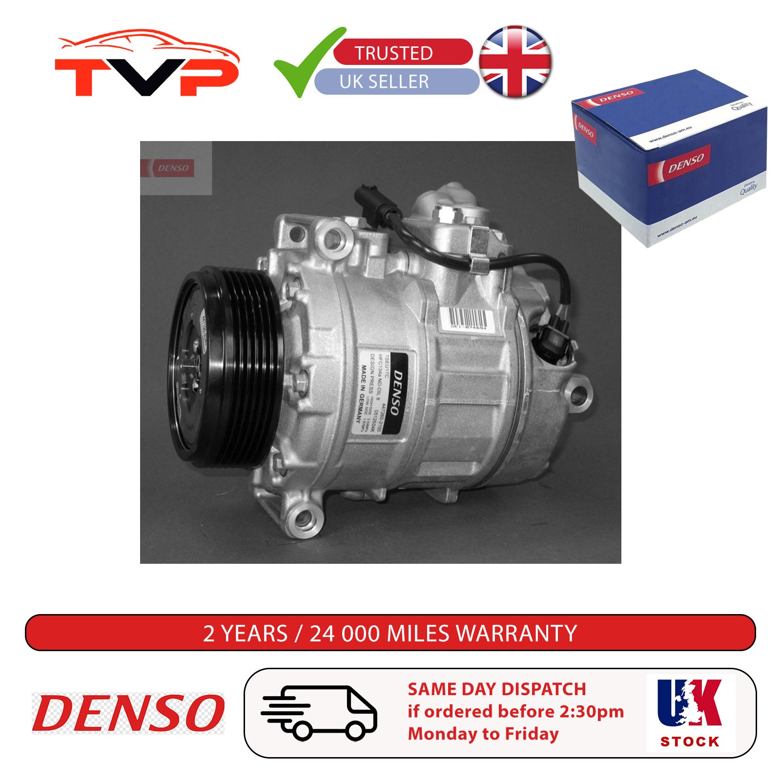 COMPRESSOR AIR CONDITIONING DCP05037 FOR BMW M57D30 3.0L 6cyl 3 E92 - Image 10