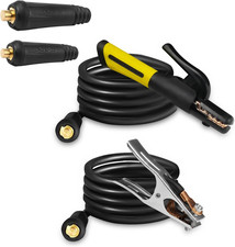 SSIMDER Electrode Holder with Cable  Ground Clamp Set, 600A Stick Welder Stinge