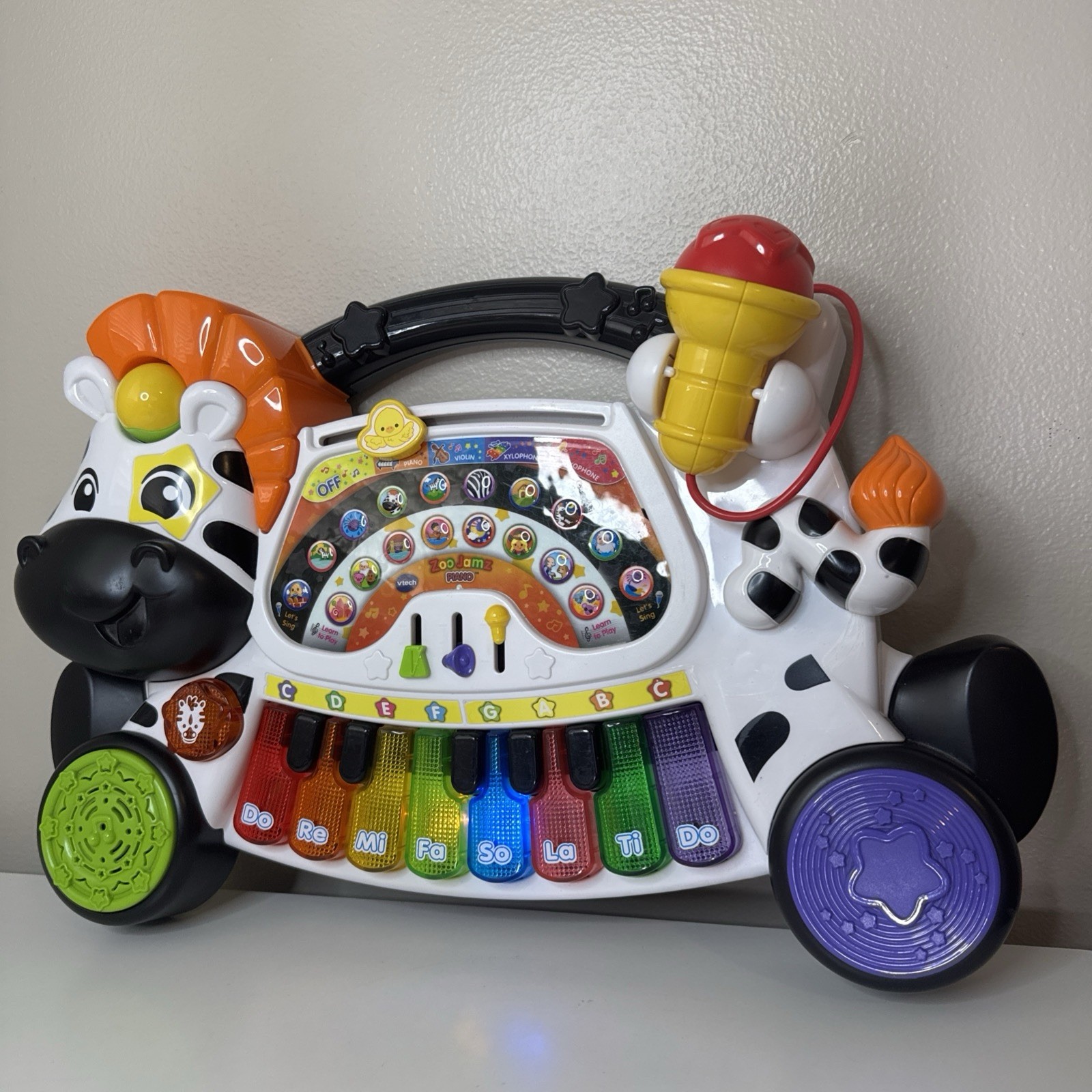 VTech Zebra Piano Zoo Jamz Toddler Learning Toy - Lights & S