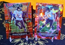 2023 Prizm Draft Picks Patrick Mahomes Red Cracked Ice 2023 Select D.P Red Lazer
