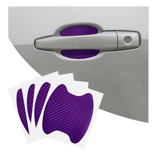 4PCS Car Handle Cup Stickers, Carbon Fiber Scratch Auto Door Protective Film,...