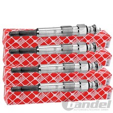 4x FEBI GLÜHKERZE passend für OPEL ASTRA F CARAVAN (T92) CORSA A CC (S83)