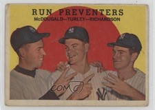 1959 Topps Gil McDougald Bob Turley Bobby Richardson #237 0w8f