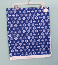 JOANN SUPER SNUGGLE BLUE SNOWFLAKE FLANNEL FABRIC 2 YARDS