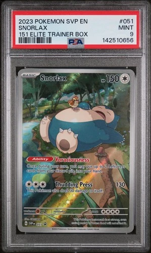 Snorlax Pokemon Svp En-Sv Black Star Promo 051 NM PSA 9