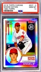 Shohei Ohtani RARE ROOKIE RC REFRACTOR TOPPS CHROME SSP NON AUTO ROY MVP PSA 10