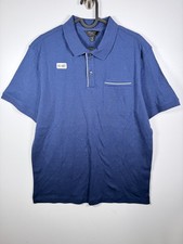 BNWT Banana Republic Mens Luxe Touch Athleisure Polo Shirt Blue Sz M 20.5x28