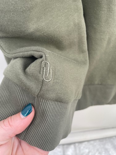 Nuuds Long Sleeve Sweatshirt Womens Size L Green Crew Neck - Picture 2 of 6
