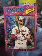 Ryan Jeffers 2026 Topps Heritage Chrome Pink Sparkle SP Twins #226