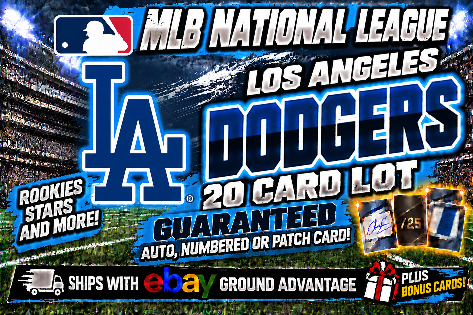 LA Dodgers 20 Card Baseball Lot GUARANTEED HIT Auto # Patch Rookies Stars view 1
