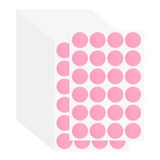 42Pcs 3/4" Colored Dot Stickers Adhesive Coding Label Fluorescent Pink