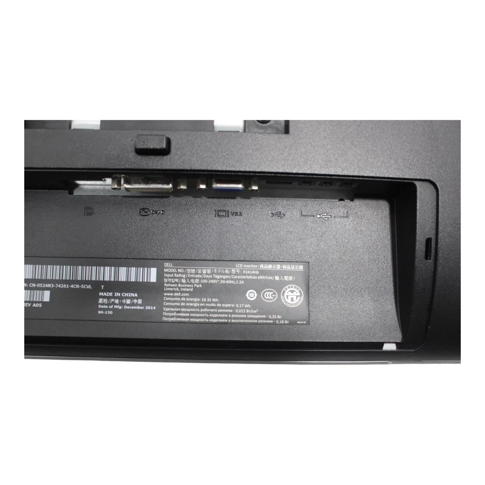 Dell P2414Hb 24" FHD Widescreen 1920x1080 IPS LED LCD Monitor DP VGA DVI - Image 4 of 4