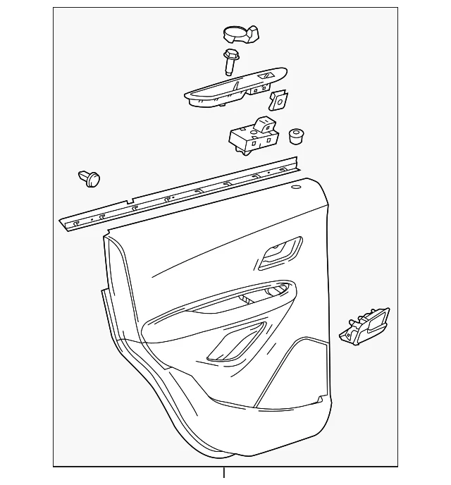 Genuine GM Black Rear Driver Side Door Trim 42772907 Foto 3 de 4